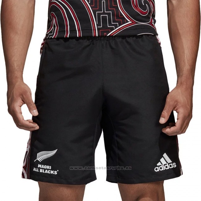 Pantalones Cortos Nueva Zelandia All Blacks Maori Rugby 2018 Negro